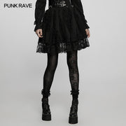 Lolita ragged texture knitted skirt