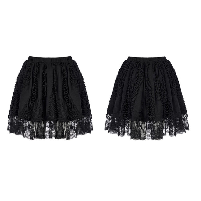 Lolita ragged texture knitted skirt