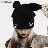 Cute claw print knitted hat