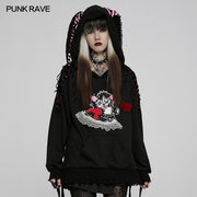 Cute long ear loose hoodies