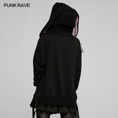 Cute long ear loose hoodies