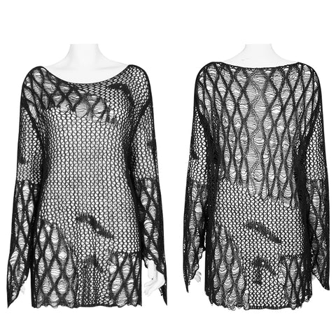 Irregular hollow sweaters