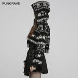 Cute skull hooded short sweater
