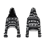 Cute skull hooded short sweater