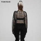 Gothic large mesh loose sweater