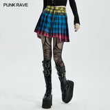 PUNK plaid half skirt