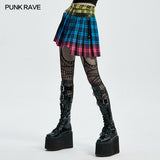 PUNK plaid half skirt