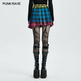 PUNK plaid half skirt