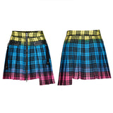 PUNK plaid half skirt