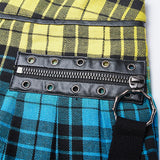 PUNK plaid half skirt