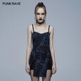 Gothic abstract print slip dress