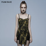 Gothic abstract print slip dress