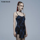 Gothic abstract print slip dress
