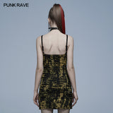 Gothic abstract print slip dress