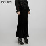 Goth gorgeous velvet fishtail skirt