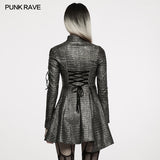 Faux Leather sexy long sleeve dress