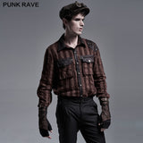 Steampunk knit gloves