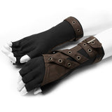 Steampunk knit gloves