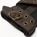 Steampunk knit gloves
