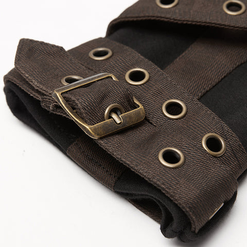 Steampunk knit gloves