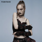 Punk heavy metal open line gloves