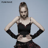 Punk heavy metal open line gloves