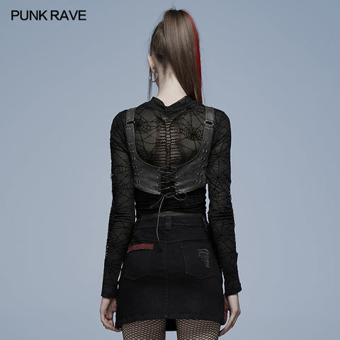 Punk hollow-out vest