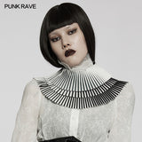 Gothic  black-and-white 3D bow collar