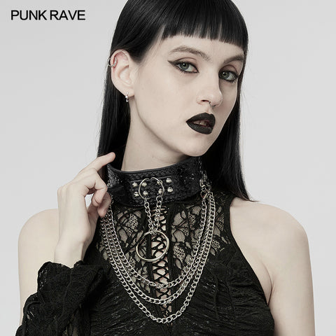 Punk wild python grain choker