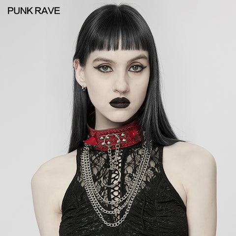 Punk wild python grain choker