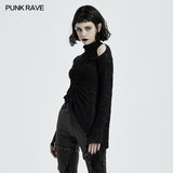 Gothic Drawstring Long Sleeve T-shirt