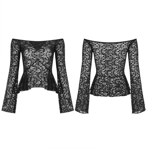 Gothic perspective lace blouse