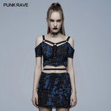 Gothic knitted print T-shirt
