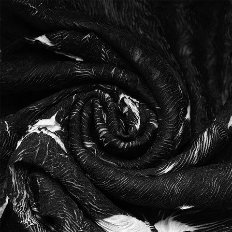 Dark wowen crimped T-shirt