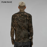 Punk tie-dyed pullover T-shirt