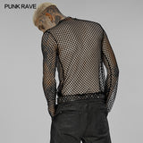 Punk sexy gauze T-shirt