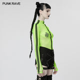 Punk Sexy Elastic Mesh T-shirt