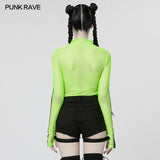 Punk Sexy Elastic Mesh T-shirt