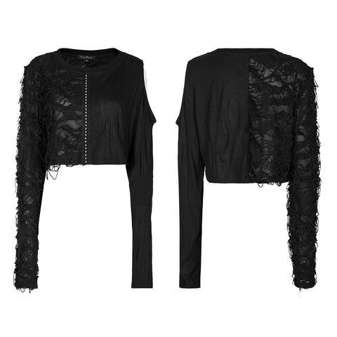 Goth Splicing Long Sleeves T-shirt