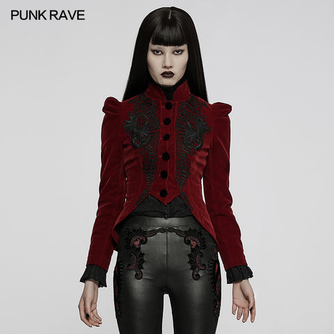 Red Velvet Elegant Gothic Vampire jacket