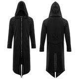 Punk  hoodie medium-length coat