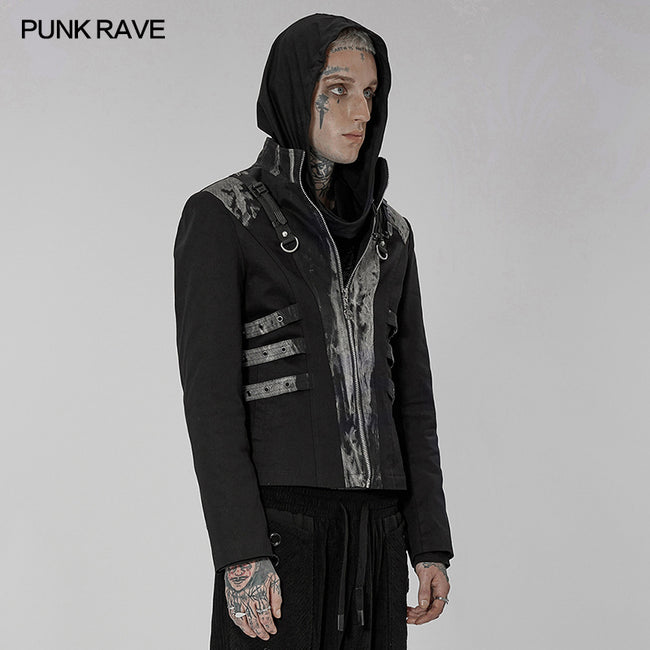 Punk tie-dyed short coat