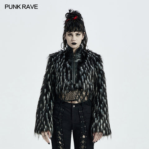 Goth Dark Plush Short Coat