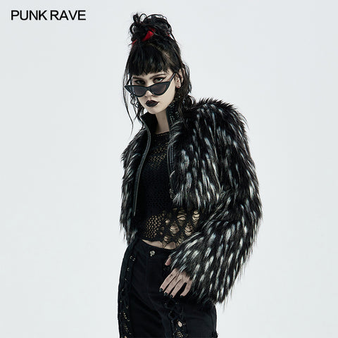 Goth Dark Plush Short Coat