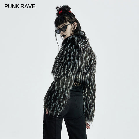 Goth Dark Plush Short Coat