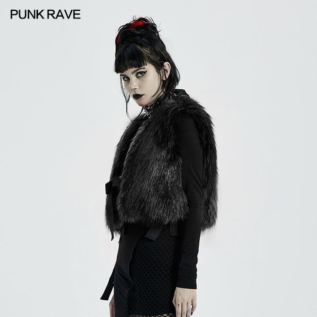 Punk Black Stripe Woollen Coat