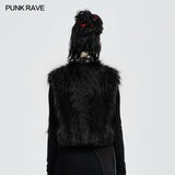 Punk Black Stripe Woollen Coat