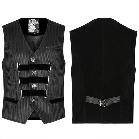 2021 Goth Striped Vest