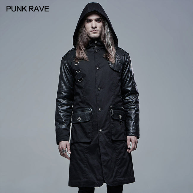 Punk Medium Long cotton-padded Jacket