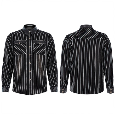 Stylish Striped Denim Shirt